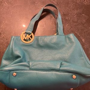 Michael Kors Large Teal East West Fulton Tote